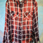 Soft red flannel shirt, bleached.  Size M.