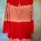 Red sweater dress, bleached.  Size L.