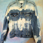 Heaavyweight denim jacket with bleaching.  Size L.