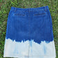 Bottom-bleached denim skirt. 36” waist. Size 12.