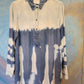 Silky soft blue and white bleached shirt.  Size M.