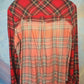 Super soft red plaid flannel shirt, bleached.  Size XL.