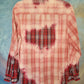 Pink and red plaid shirt with peal buttons.  Unisex. XL.