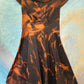 Black and copper bleached dress.  Size M.