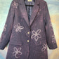 Long purple jacket, bleached flowers.   Size M/L.