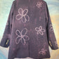 Long purple jacket, bleached flowers.   Size M/L.