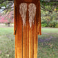 Winged long velvet coat, gold