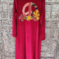 Ruby velvet duster with peace sign. Lg/ XL