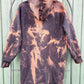 Black and copper bleached hoodie dress.  Size S.