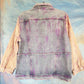 Denim and corduroy jacket with purple accents.  Size XL